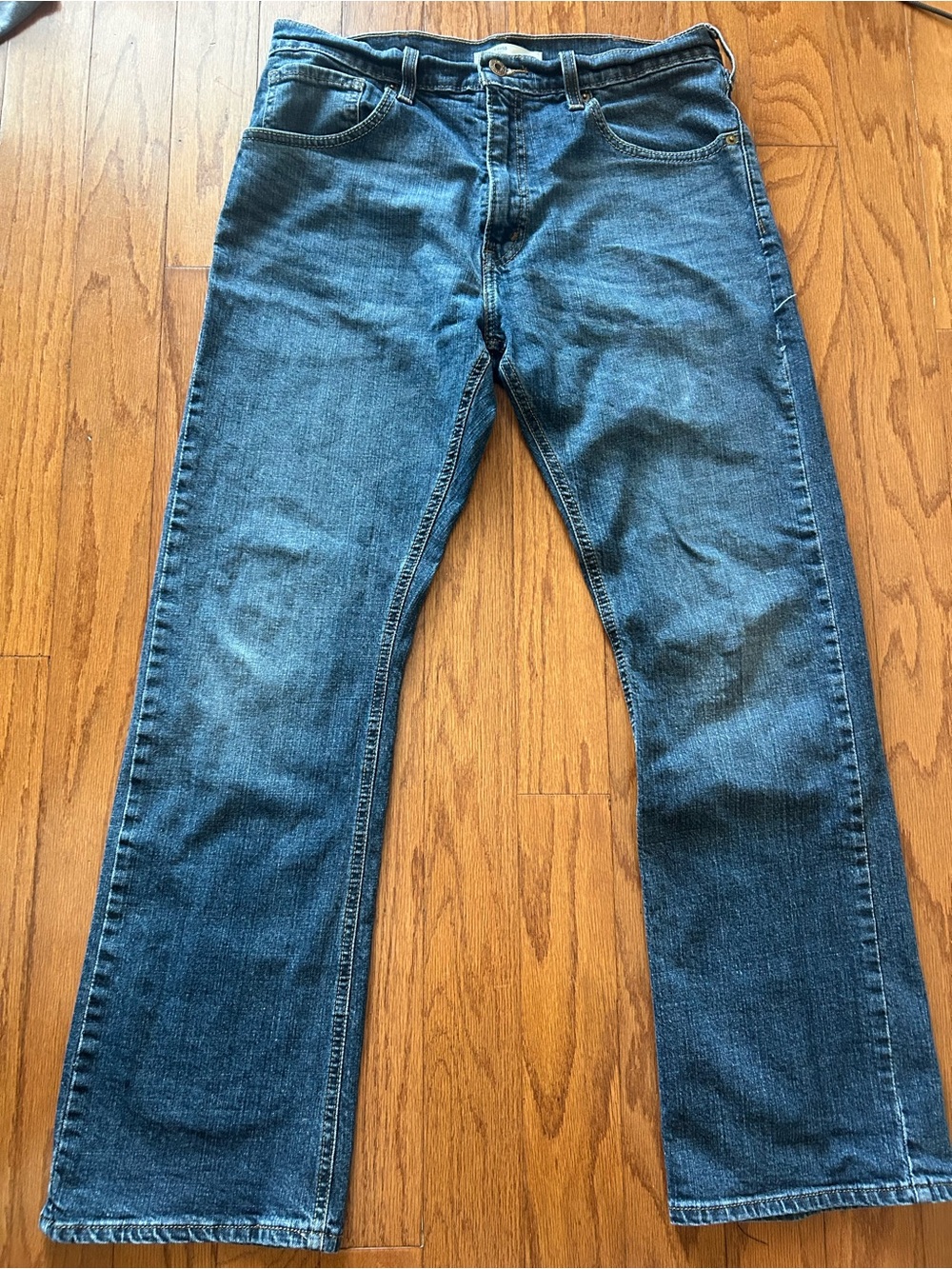 Levi Strauss Men's Boot Leg Jeans in Dark Blue